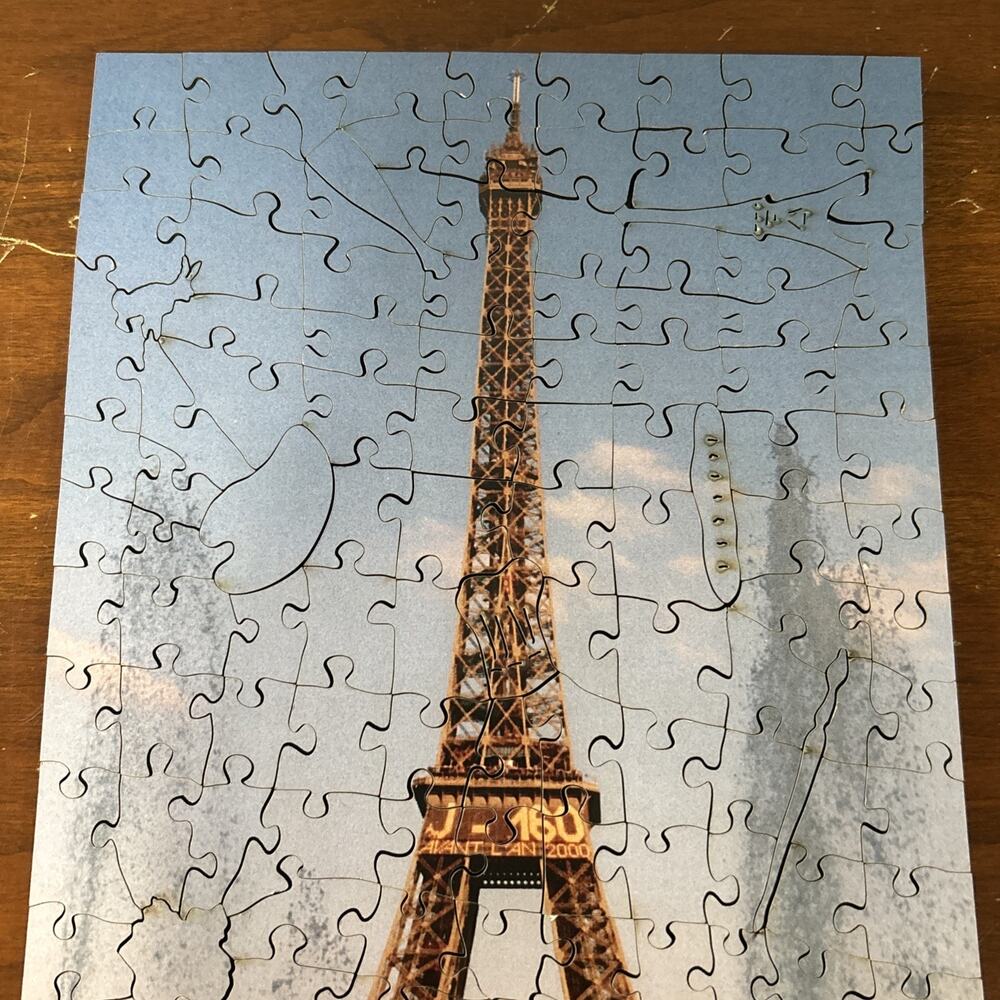 Wentworth Wooden Jigsaw Puzzle 140 Pieces Paris La Tour Eiffel Complete - Picture 6 of 8